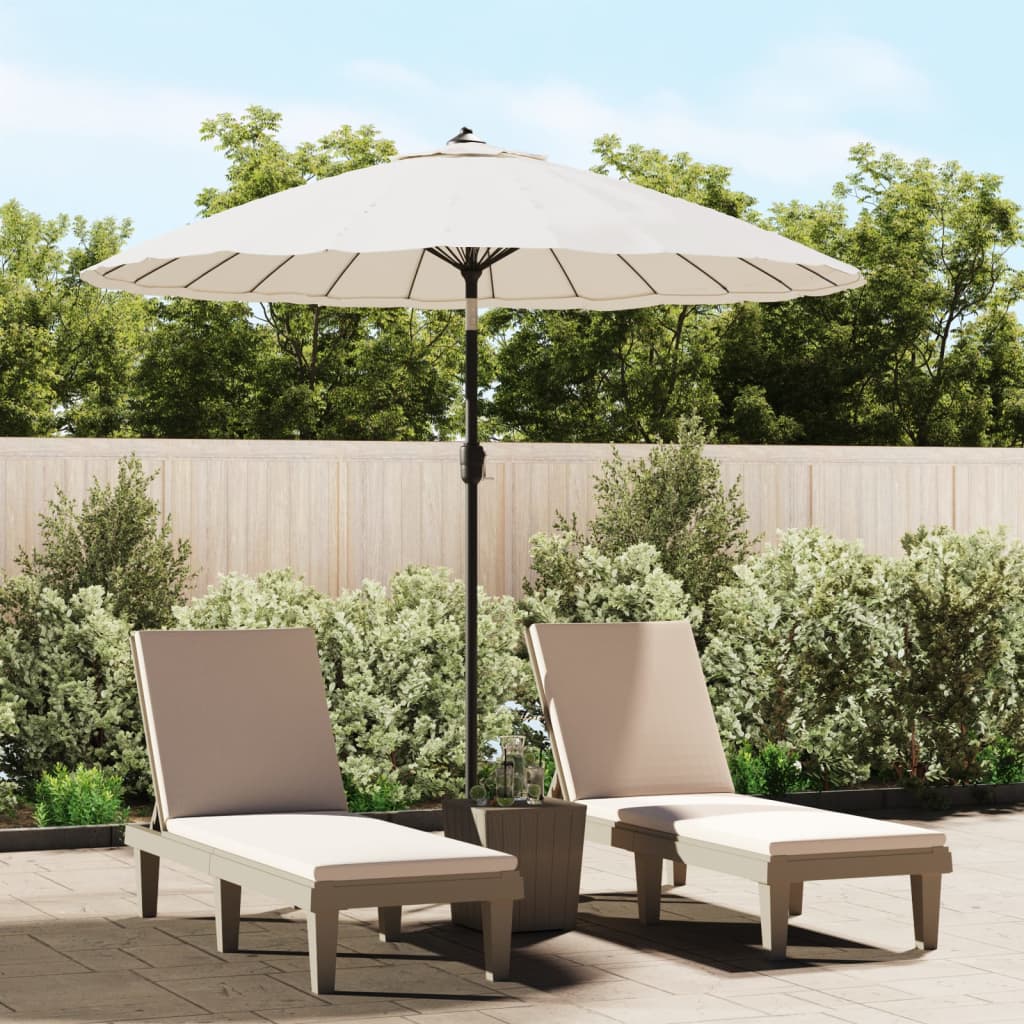 vidaXL Parasol ogrodowy na słupku aluminiowym, 270 cm, piaskowy
