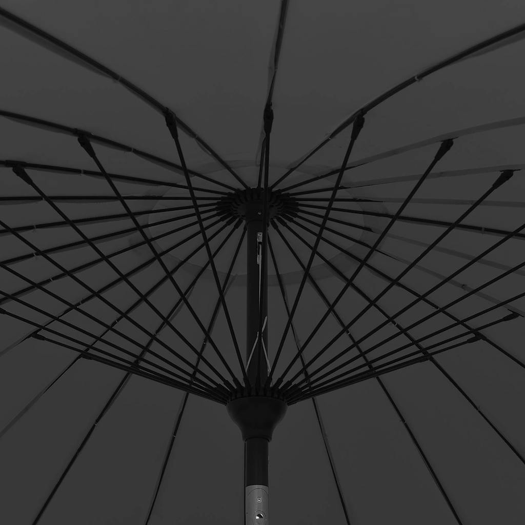 vidaXL Parasol ogrodowy na słupku aluminiowym, 270 cm, antracytowy