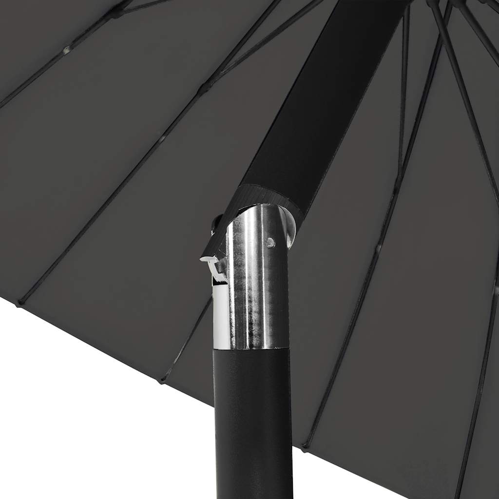 vidaXL Parasol ogrodowy na słupku aluminiowym, 270 cm, antracytowy