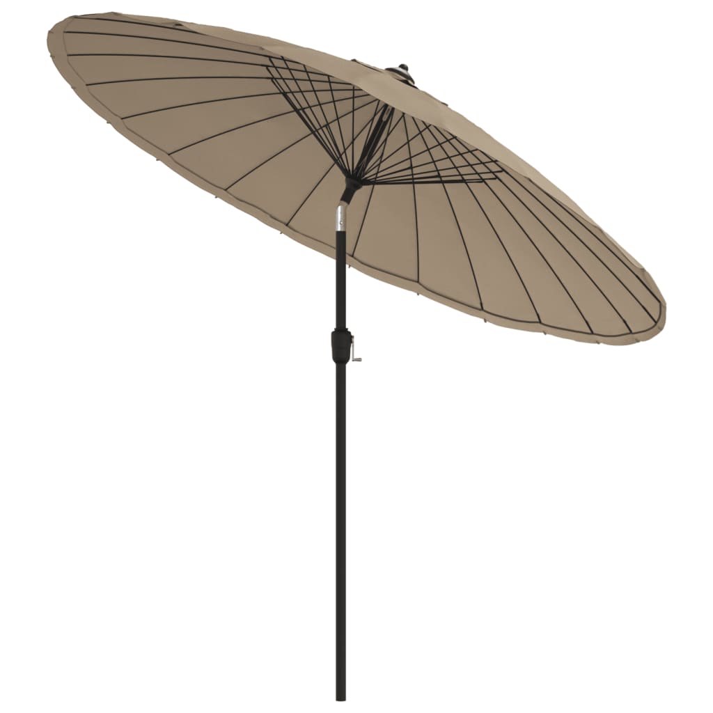 vidaXL Parasol ogrodowy na słupku aluminiowym, 270 cm, taupe