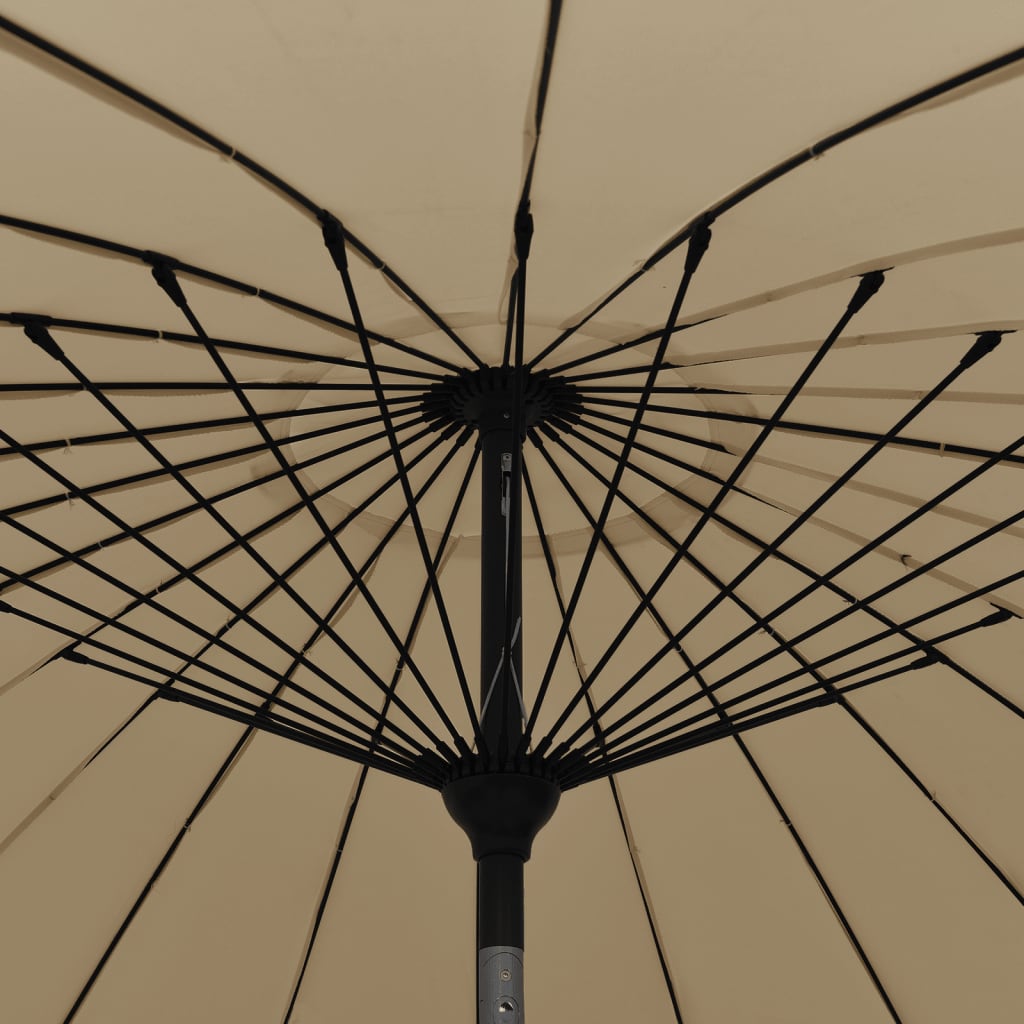 vidaXL Parasol ogrodowy na słupku aluminiowym, 270 cm, taupe