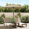 vidaXL Parasol ogrodowy na słupku aluminiowym, 270 cm, taupe