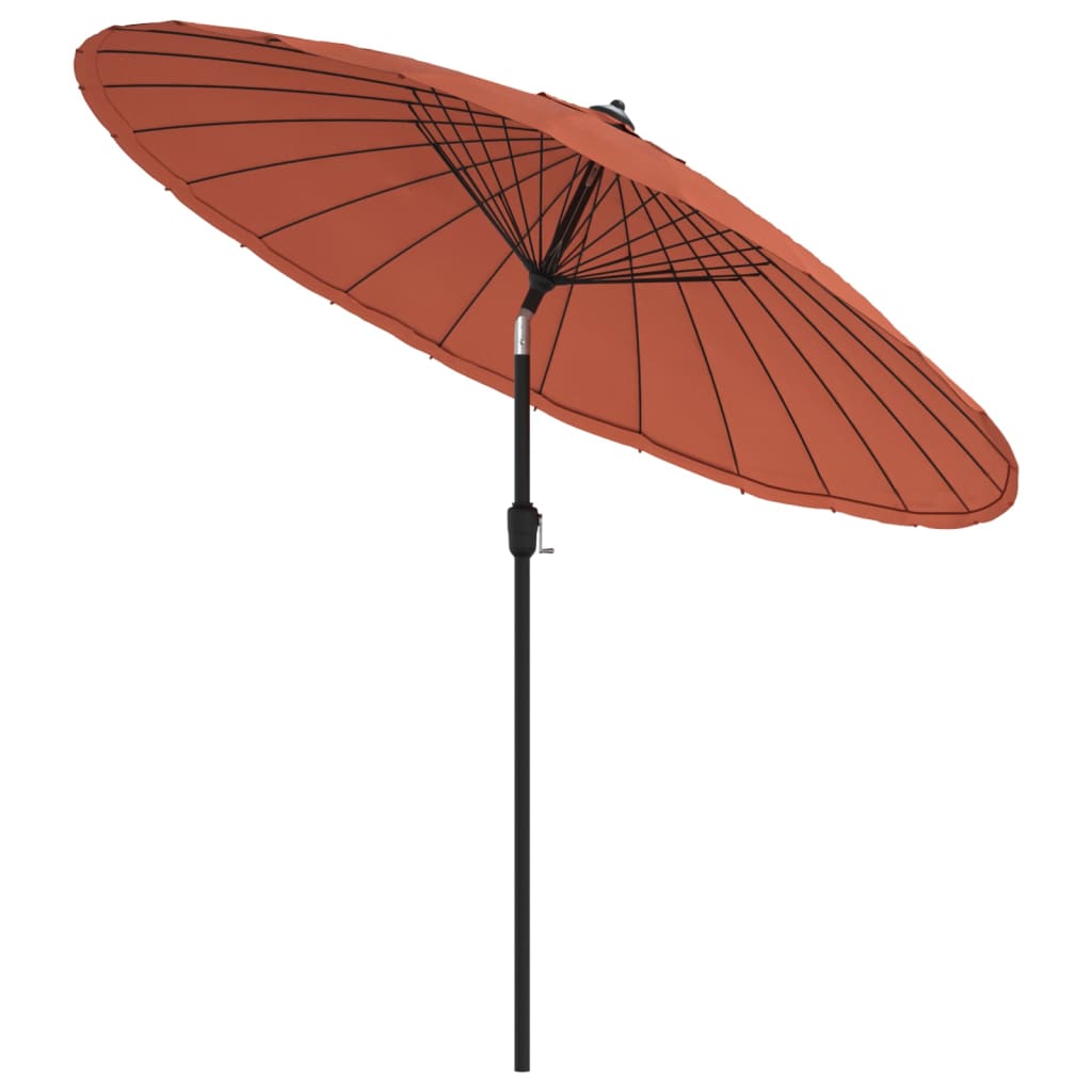 vidaXL Parasol ogrodowy na słupku aluminiowym, 270 cm, terakota