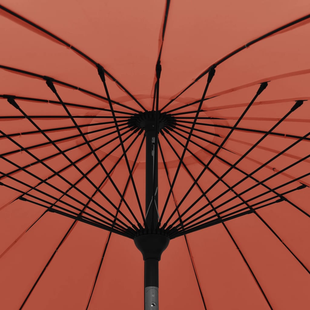 vidaXL Parasol ogrodowy na słupku aluminiowym, 270 cm, terakota