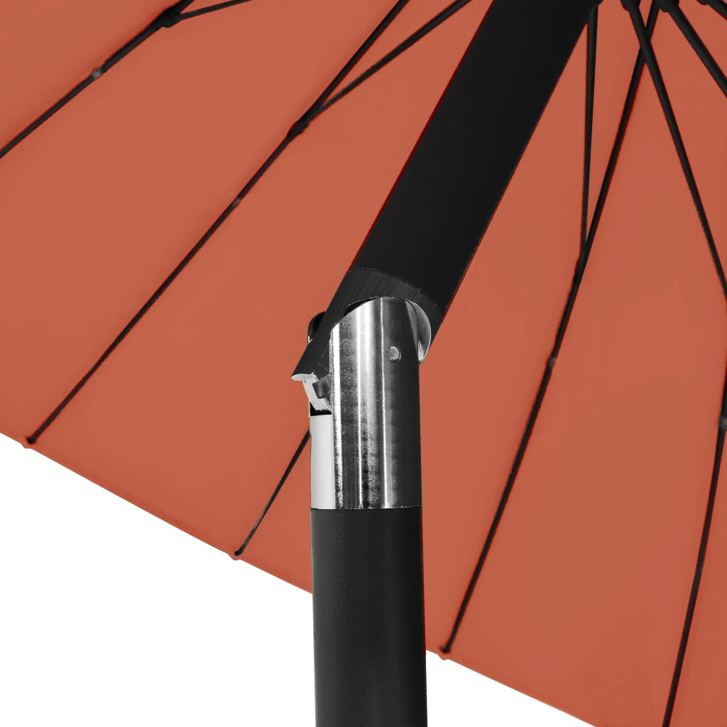 vidaXL Parasol ogrodowy na słupku aluminiowym, 270 cm, terakota