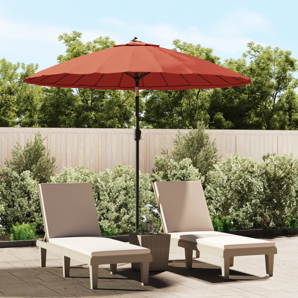 vidaXL Parasol ogrodowy na słupku aluminiowym, 270 cm, terakota