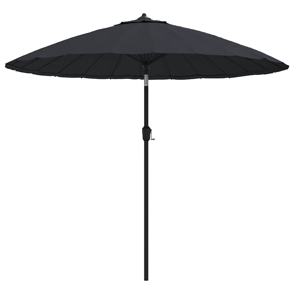 vidaXL Parasol ogrodowy na słupku aluminiowym, 270 cm, czarny