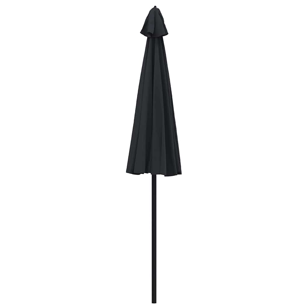 vidaXL Parasol ogrodowy na słupku aluminiowym, 270 cm, czarny