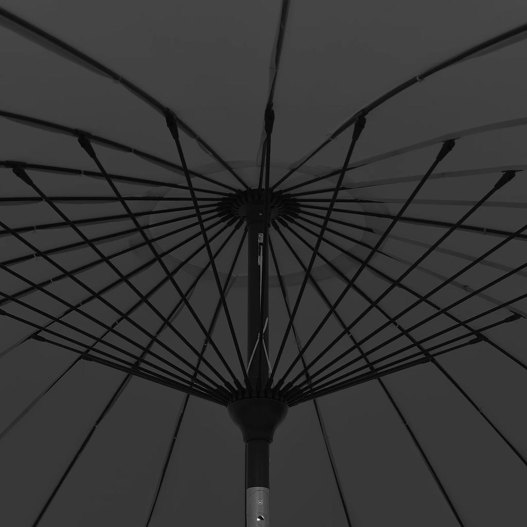 vidaXL Parasol ogrodowy na słupku aluminiowym, 270 cm, czarny