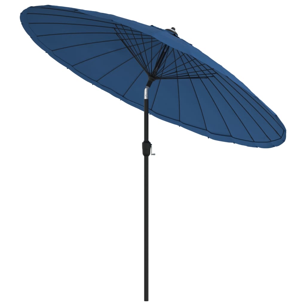 vidaXL Parasol ogrodowy na słupku aluminiowym, 270 cm, lazurowy