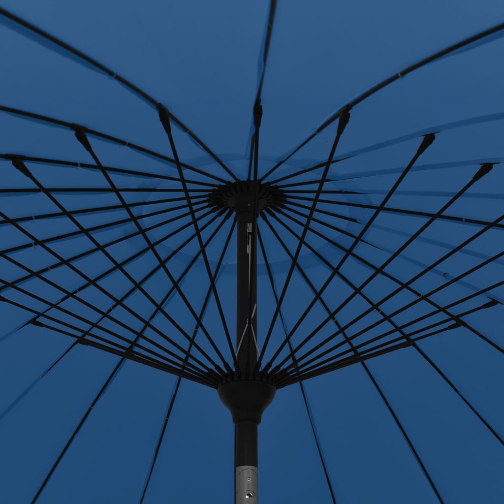 vidaXL Parasol ogrodowy na słupku aluminiowym, 270 cm, lazurowy