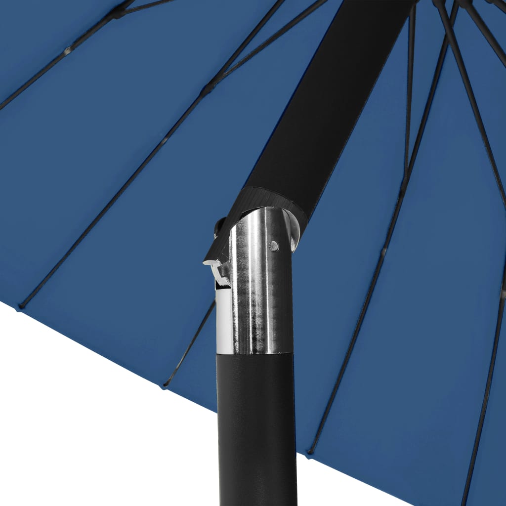 vidaXL Parasol ogrodowy na słupku aluminiowym, 270 cm, lazurowy