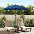 vidaXL Parasol ogrodowy na słupku aluminiowym, 270 cm, lazurowy