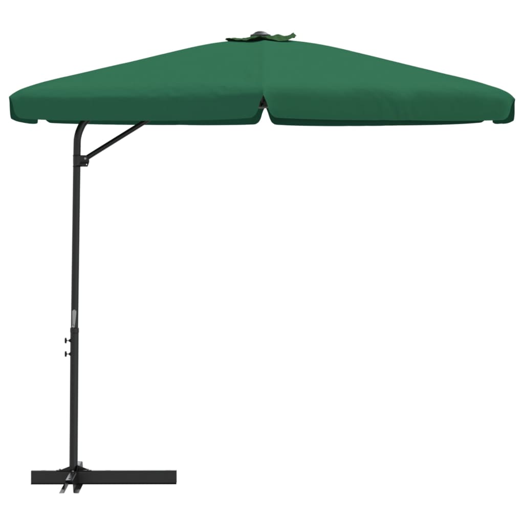 vidaXL Parasol ogrodowy na stalowym słupku, 300 cm, zielony