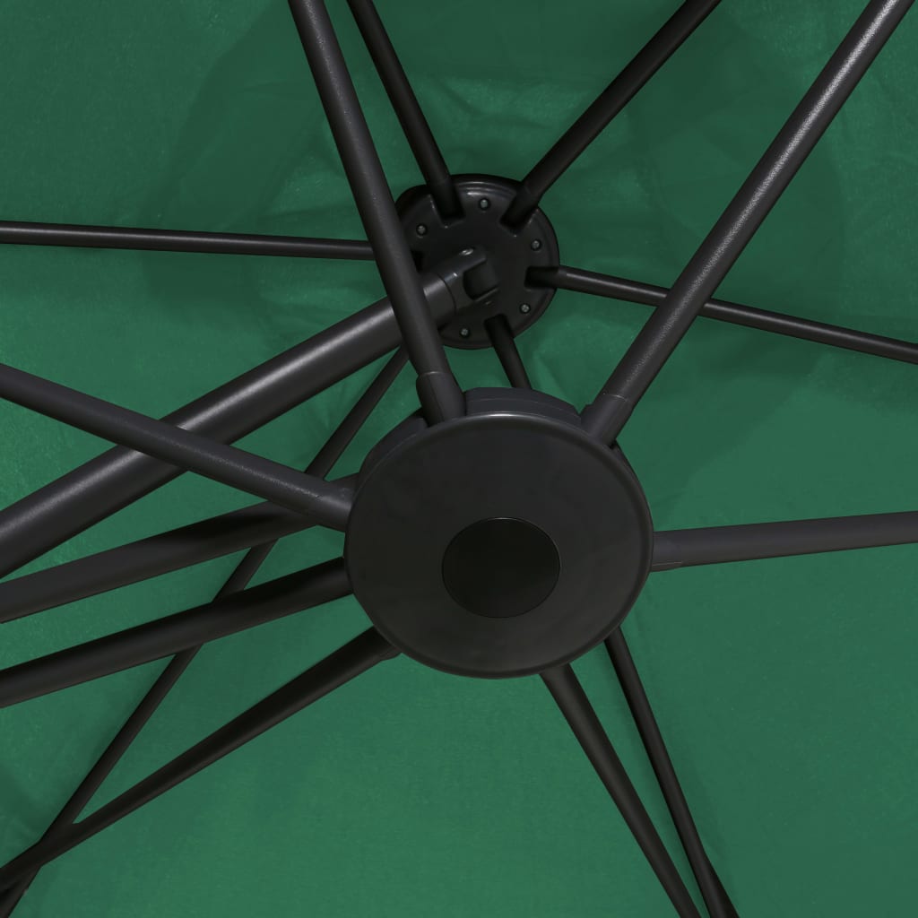 vidaXL Parasol ogrodowy na stalowym słupku, 300 cm, zielony