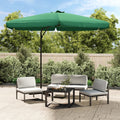 vidaXL Parasol ogrodowy na stalowym słupku, 300 cm, zielony