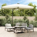 vidaXL Parasol ogrodowy na stalowym słupku, 300 cm, piaskowy