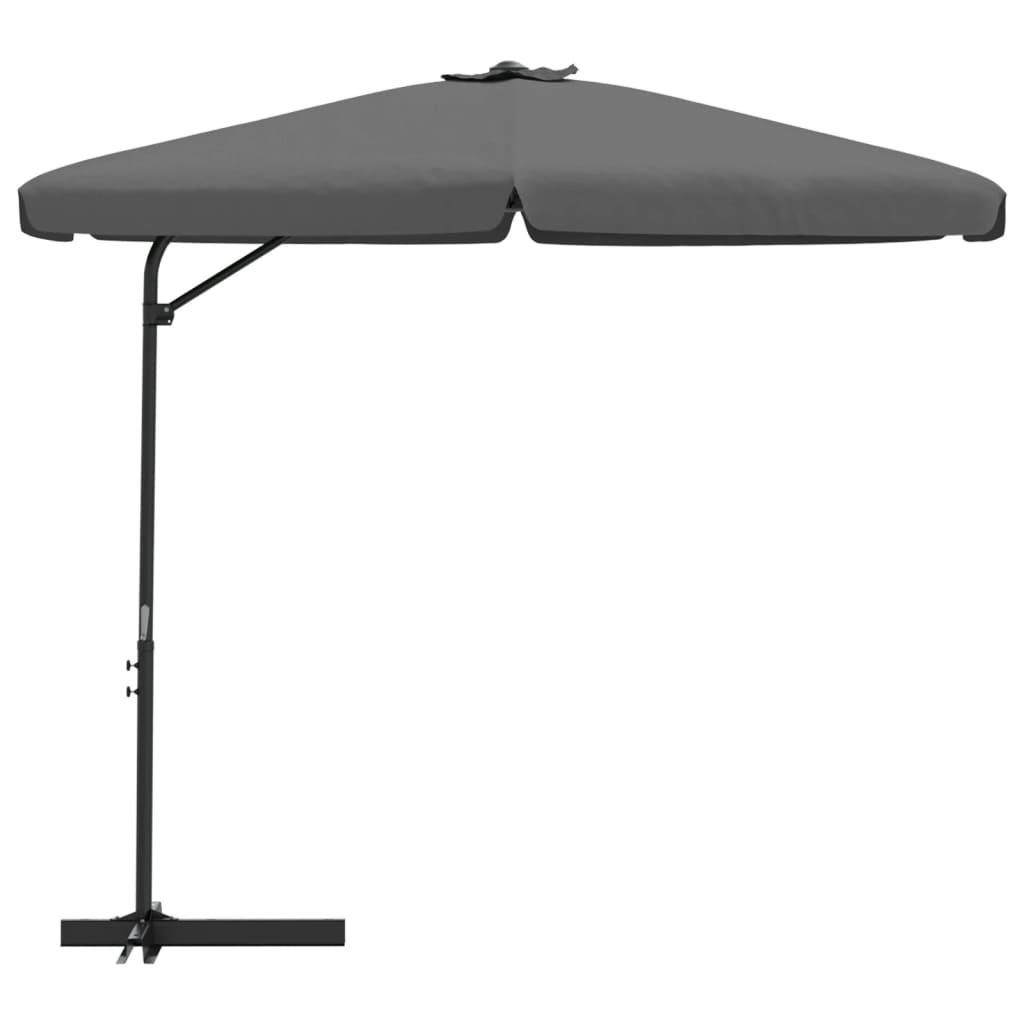 vidaXL Parasol ogrodowy na słupku stalowym, 300 cm, antracytowy