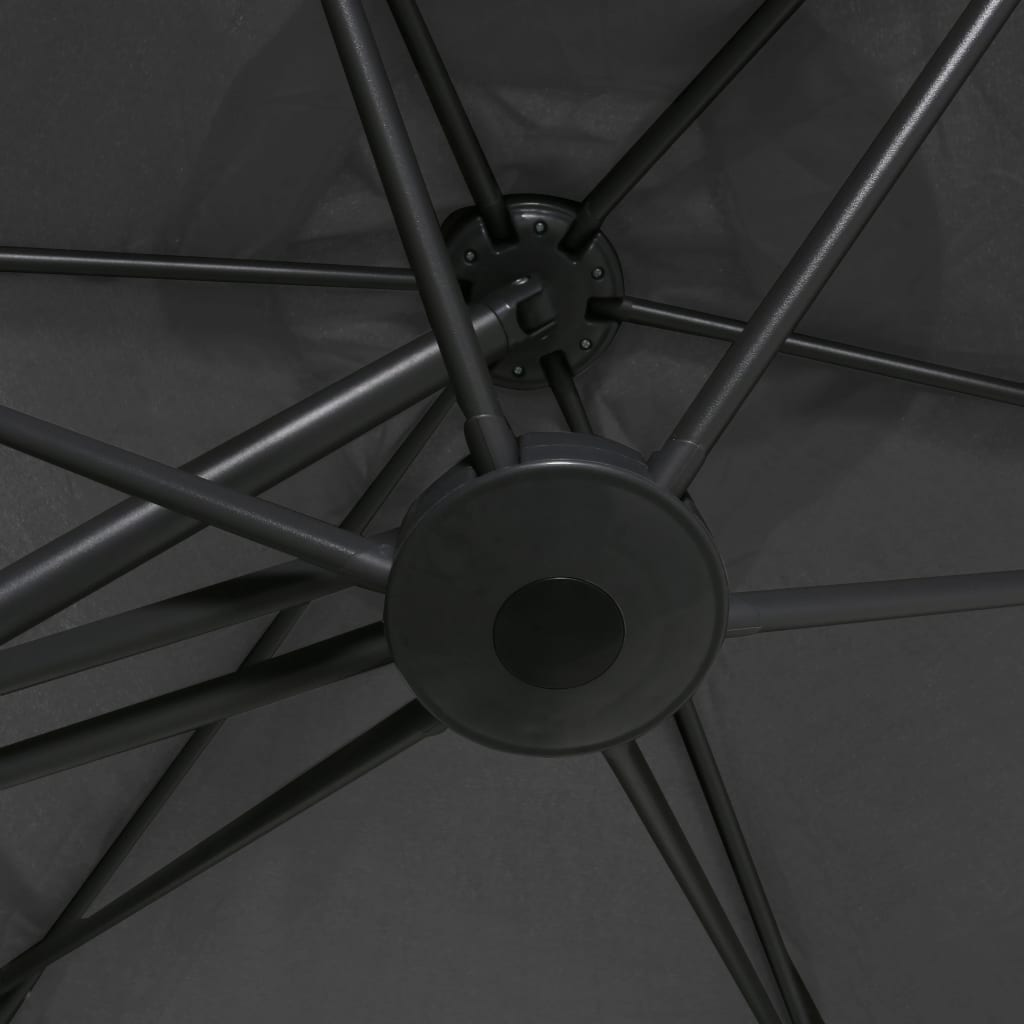 vidaXL Parasol ogrodowy na słupku stalowym, 300 cm, antracytowy