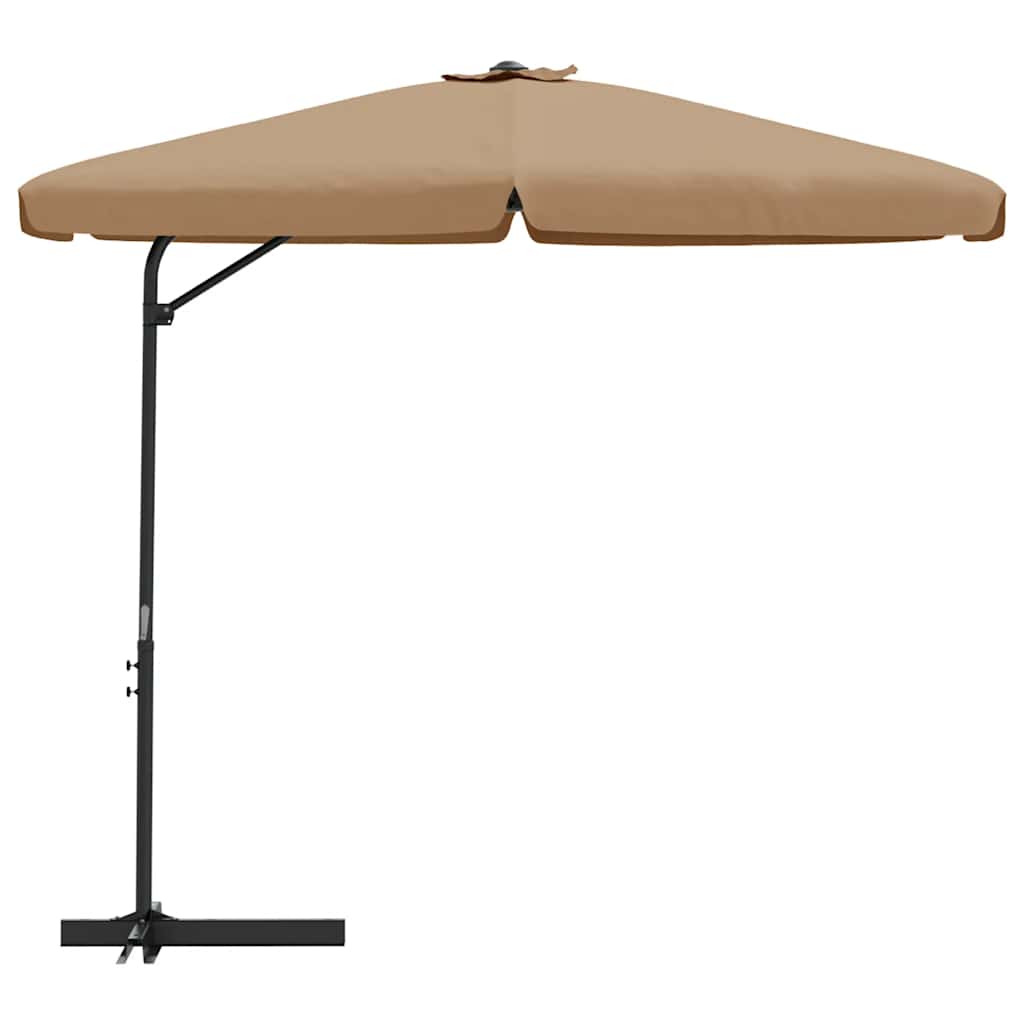 vidaXL Parasol ogrodowy na stalowym słupku, 300 cm, taupe