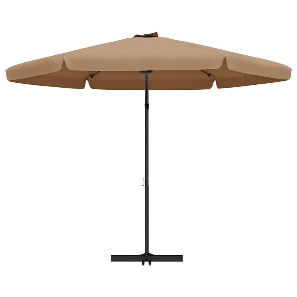 vidaXL Parasol ogrodowy na stalowym słupku, 300 cm, taupe