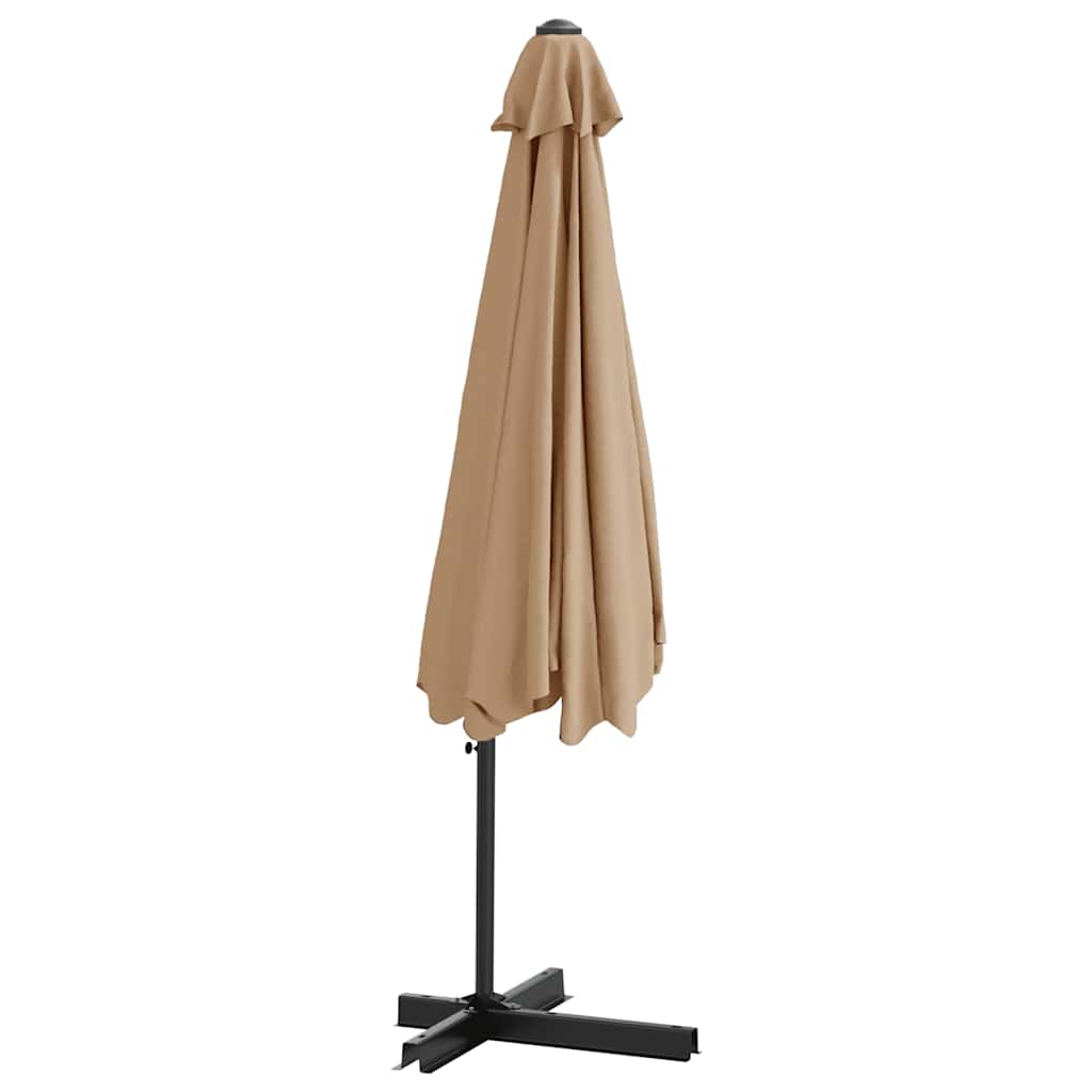 vidaXL Parasol ogrodowy na stalowym słupku, 300 cm, taupe