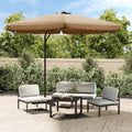 vidaXL Parasol ogrodowy na stalowym słupku, 300 cm, taupe