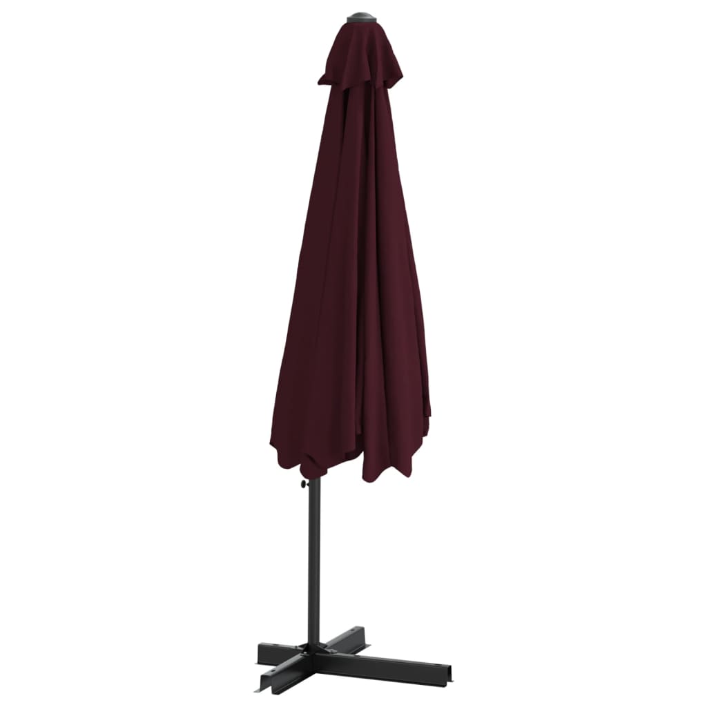 vidaXL Parasol ogrodowy na stalowym słupku, 300 cm, bordowy