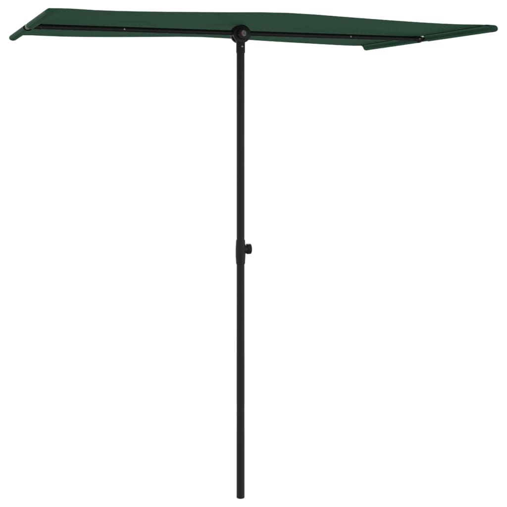 vidaXL Parasol ogrodowy na aluminiowym słupku, 180x110 cm, zielony