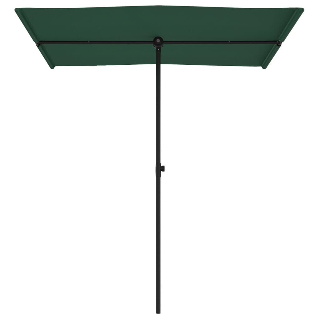 vidaXL Parasol ogrodowy na aluminiowym słupku, 180x110 cm, zielony