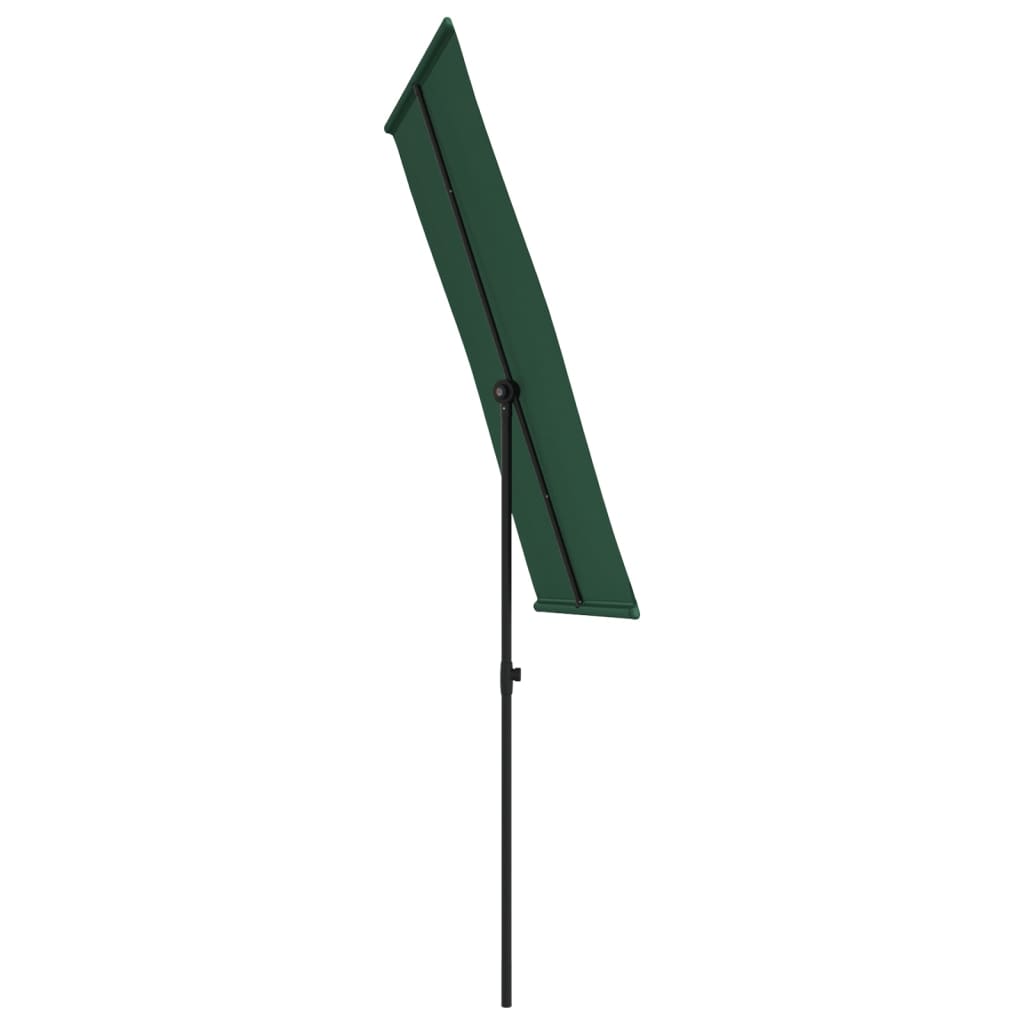 vidaXL Parasol ogrodowy na aluminiowym słupku, 180x110 cm, zielony