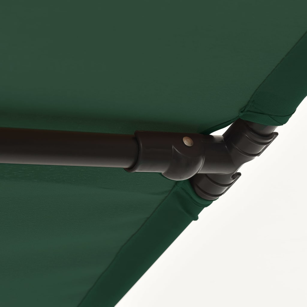 vidaXL Parasol ogrodowy na aluminiowym słupku, 180x110 cm, zielony