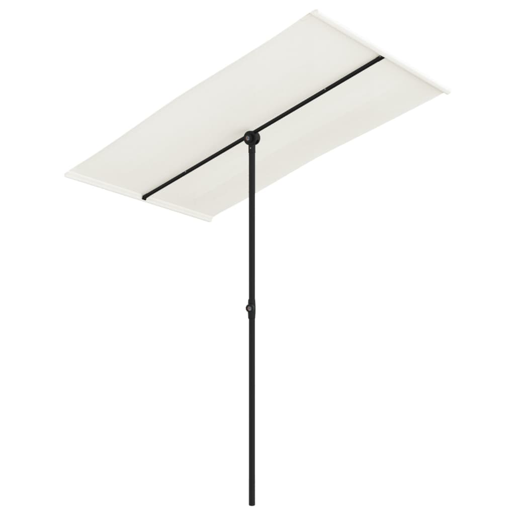 vidaXL Parasol ogrodowy na aluminiowym słupku, 180x110 cm, piaskowy