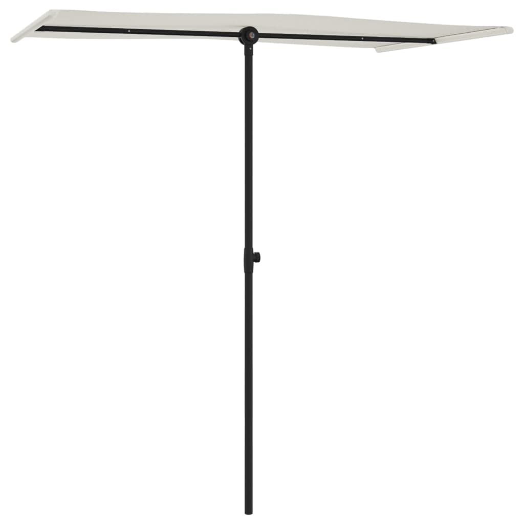 vidaXL Parasol ogrodowy na aluminiowym słupku, 180x110 cm, piaskowy