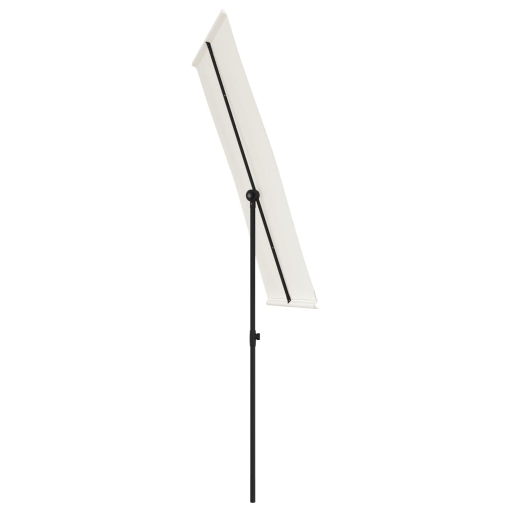 vidaXL Parasol ogrodowy na aluminiowym słupku, 180x110 cm, piaskowy