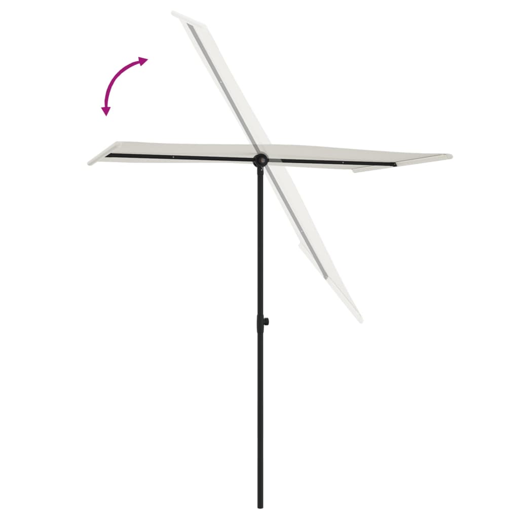 vidaXL Parasol ogrodowy na aluminiowym słupku, 180x110 cm, piaskowy