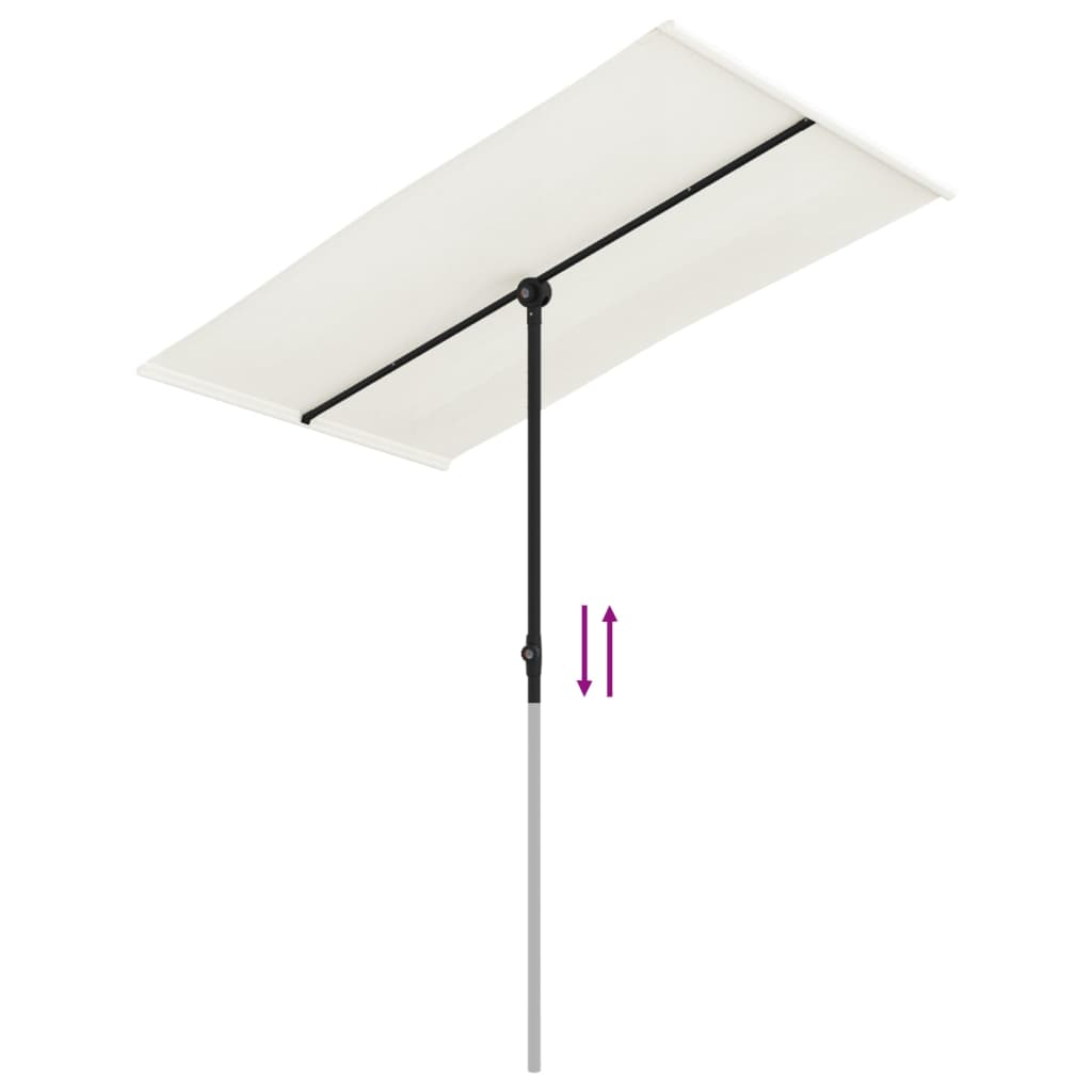 vidaXL Parasol ogrodowy na aluminiowym słupku, 180x110 cm, piaskowy