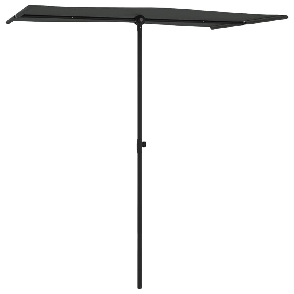 vidaXL Parasol ogrodowy na aluminiowym słupku, 180x110 cm, antracytowy