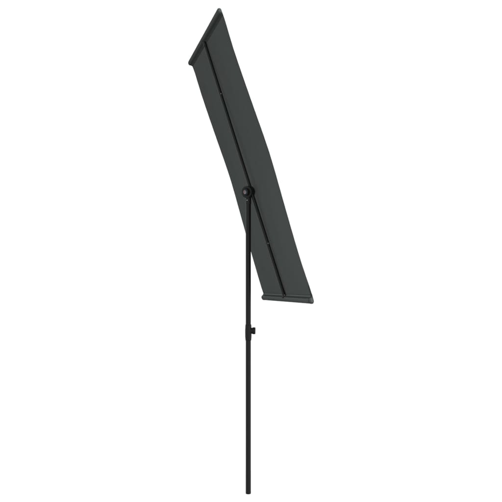 vidaXL Parasol ogrodowy na aluminiowym słupku, 180x110 cm, antracytowy