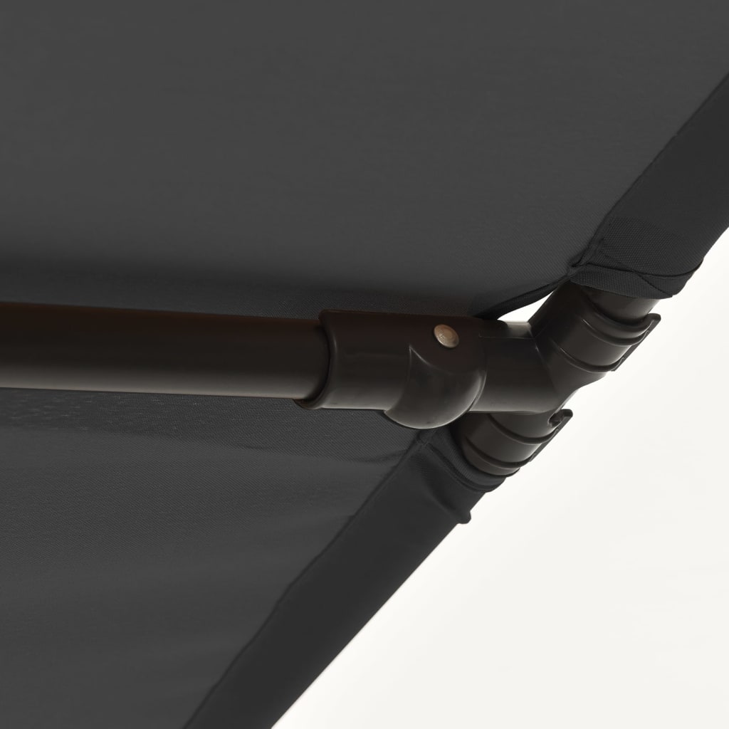 vidaXL Parasol ogrodowy na aluminiowym słupku, 180x110 cm, antracytowy