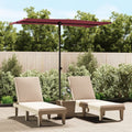 vidaXL Parasol ogrodowy na aluminiowym słupku, 180x110 cm, bordowy