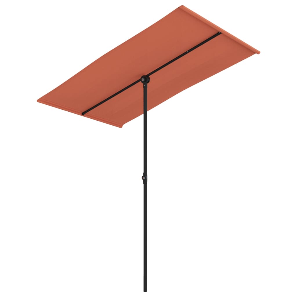 vidaXL Parasol ogrodowy na aluminiowym słupku, 180x110 cm, terakota