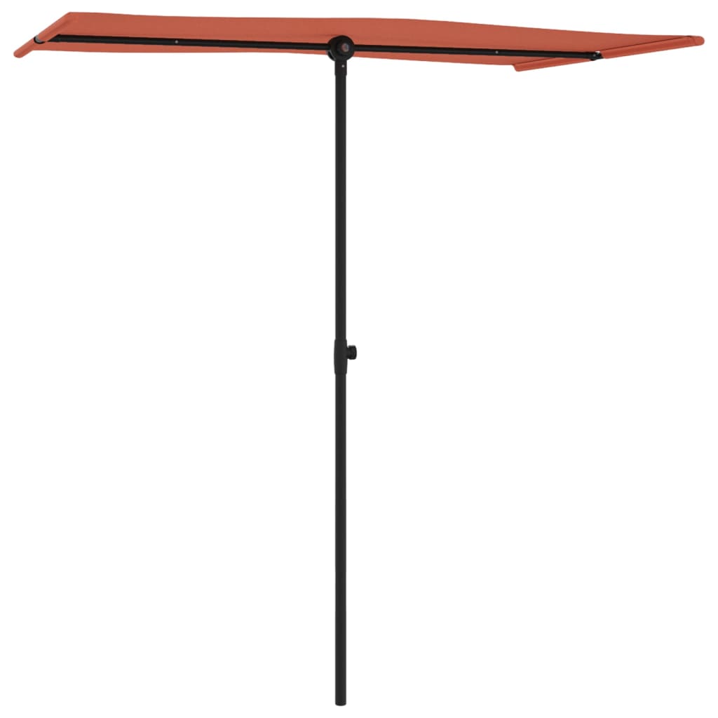 vidaXL Parasol ogrodowy na aluminiowym słupku, 180x110 cm, terakota