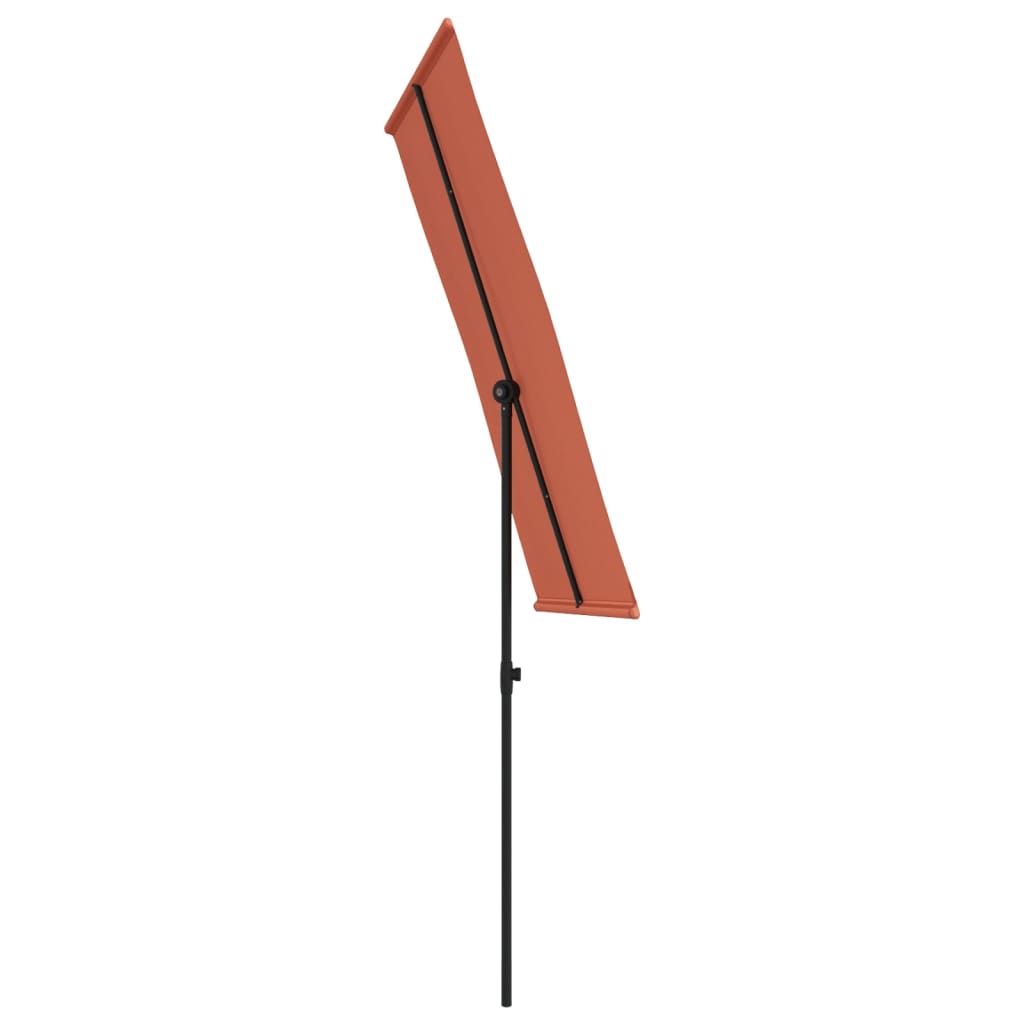 vidaXL Parasol ogrodowy na aluminiowym słupku, 180x110 cm, terakota