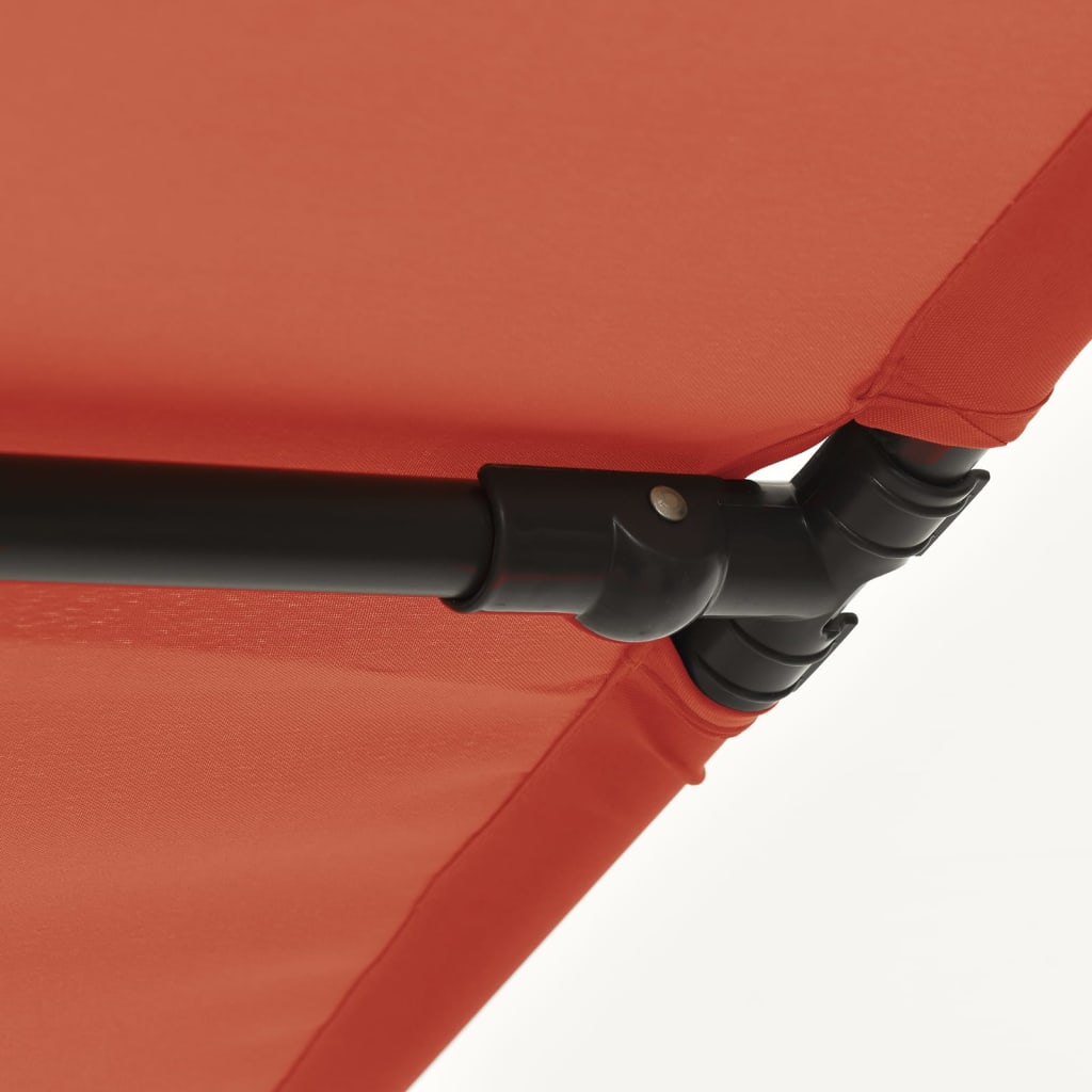 vidaXL Parasol ogrodowy na aluminiowym słupku, 180x110 cm, terakota