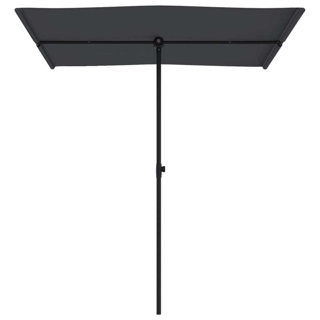 vidaXL Parasol ogrodowy na aluminiowym słupku, 180x110 cm, czarny