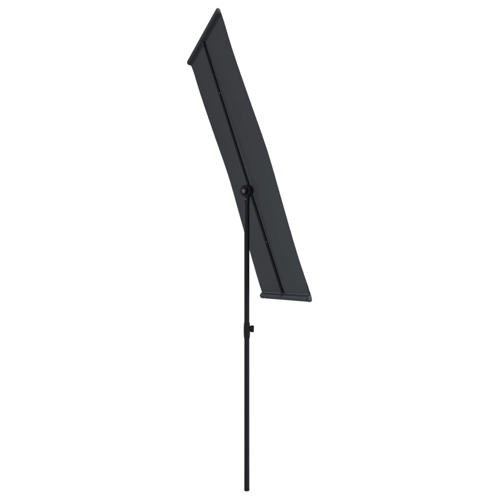 vidaXL Parasol ogrodowy na aluminiowym słupku, 180x110 cm, czarny