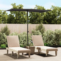 vidaXL Parasol ogrodowy na aluminiowym słupku, 180x110 cm, czarny