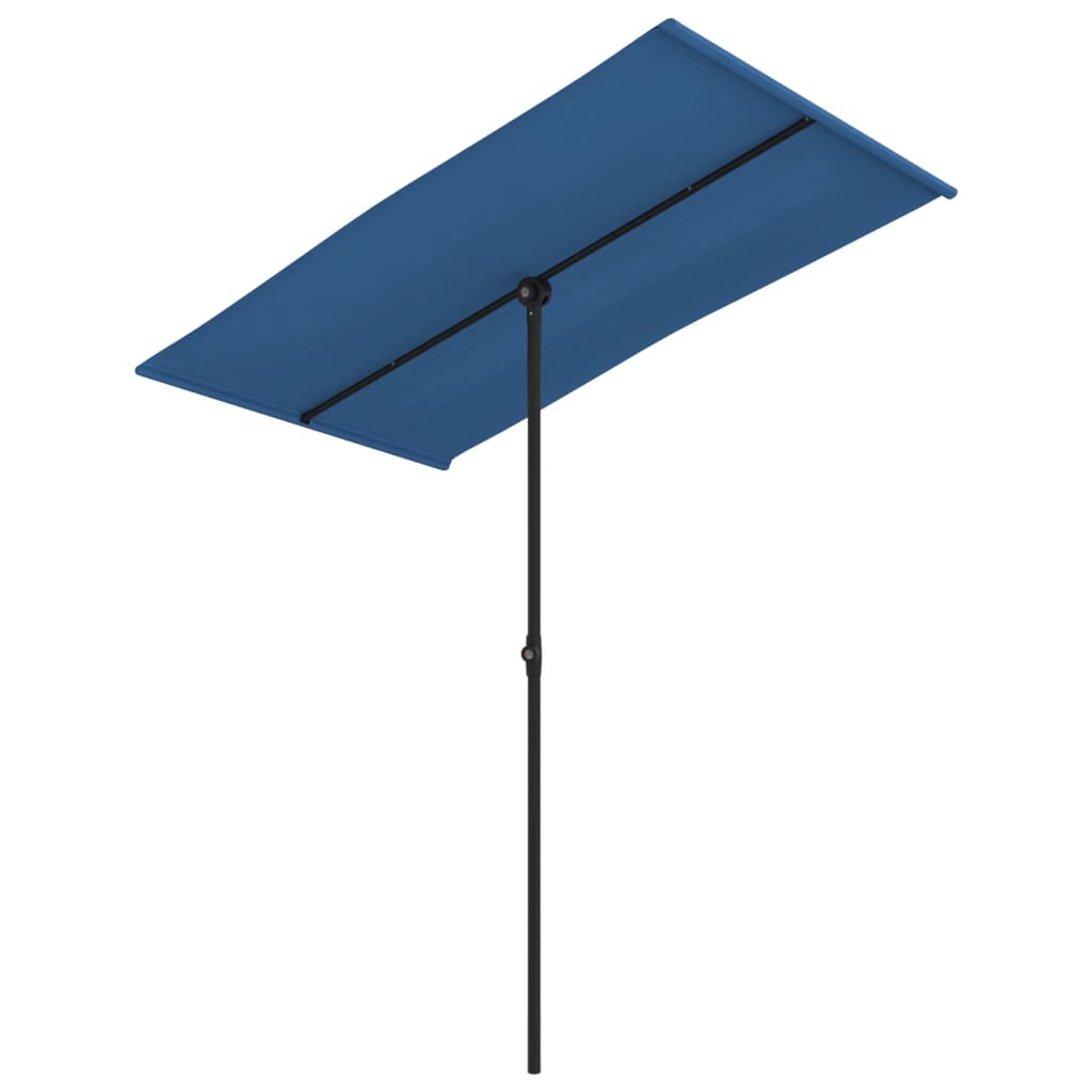 vidaXL Parasol ogrodowy na aluminiowym słupku, 180x110 cm, niebieski