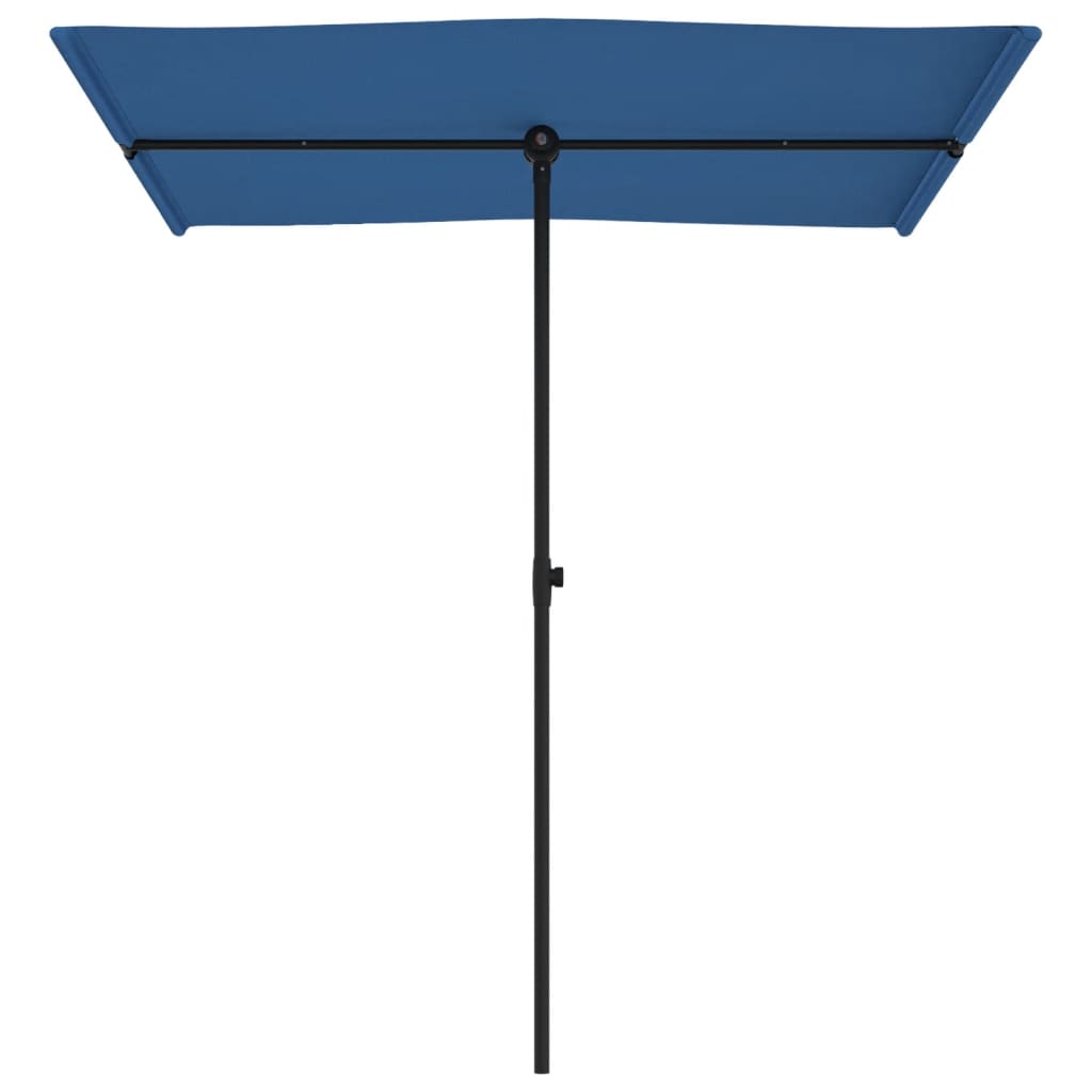 vidaXL Parasol ogrodowy na aluminiowym słupku, 180x110 cm, niebieski